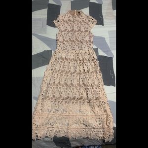 Lace detail dress